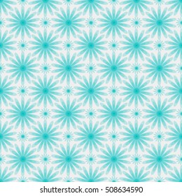 Delicate seamless background. Pale blue background with flowers. Vector illustration.