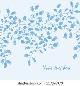 Delicate seamless floral vector pattern