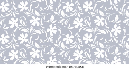 Delicate seamless flowers. Floral pattern for fashion prints. Daisy design for background textile, wallpapers, wrapping, paper.