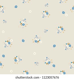 Delicate seamless flowers. Floral pattern for fashion prints. Daisy design for background textile, wallpapers, wrapping, paper.