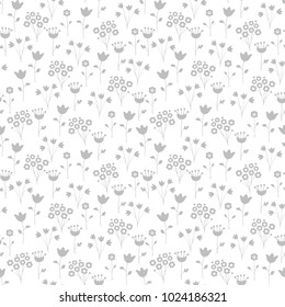 Delicate seamless little flowers. Floral pattern for background textile, wallpaper, wrapping, paper. Cute baby print.