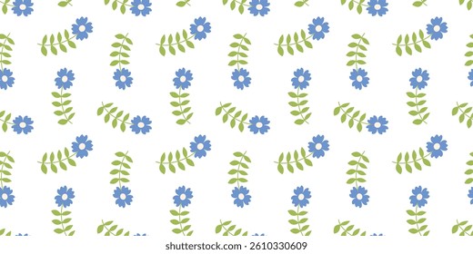 Delicate seamless little flowers. Floral pattern for fashion prints. Design for textile, wallpapers, wrapping, paper. Spring flat style element