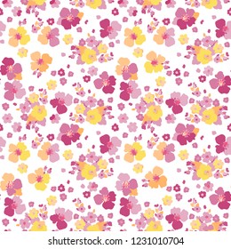 Delicate seamless little flowers pattern. Floral background for fashion prints. Design for textile, wallpapers, wrapping, paper. 