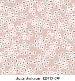 Delicate seamless little flowers. Simple floral pattern for fashion prints. Design for textile, wallpapers, wrapping, paper. 