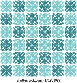 delicate seamless pattern with abstract geometric snowflakes