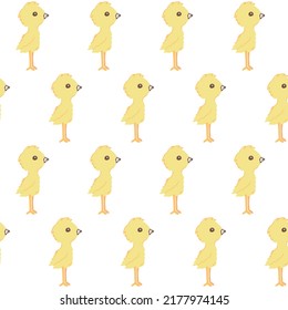 Delicate seamless pattern with chickens. Printing on textiles, fabrics, wallpaper and paper for children's and children's rooms.