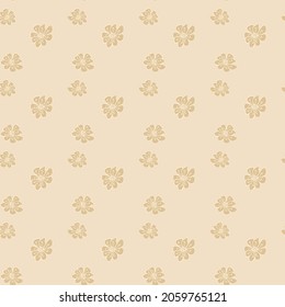 
Delicate seamless pattern with flowers. Color champagne under sail