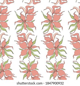  Delicado patrón sin fisuras con ramas elegantes. impresión floral. Envasado. Fondo de escritorio. Fondo sin fisuras.