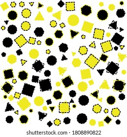 Delicate seamless pattern. Mosaic elements on a solid background