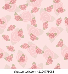 Delicate seamless pattern, -  roses in pastel colors