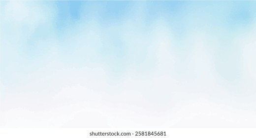 Delicate and Serene Sky Blue Aquarelle Watercolor, Flowing Softly Across White Wet Paper, Creating a Beautifully Textured Surface with Gentle Brush Strokes that Evoke Calm and Tranquility.
