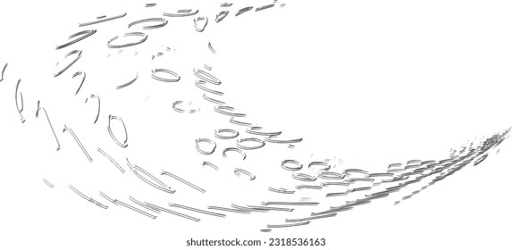 Delicate sketch half-frame of strokes, bubbles, squiggles. Vector.