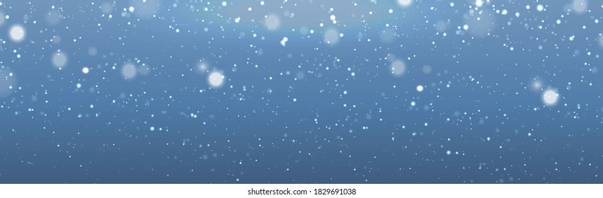 Feiner Himmelshintergrund mit fallenden Schneeflocken
