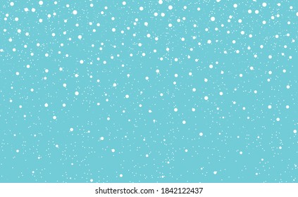 Delicate sky background with falling snowflakes - illustration