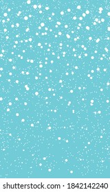 Delicado fondo del cielo con copos de nieve cayendo - ilustración