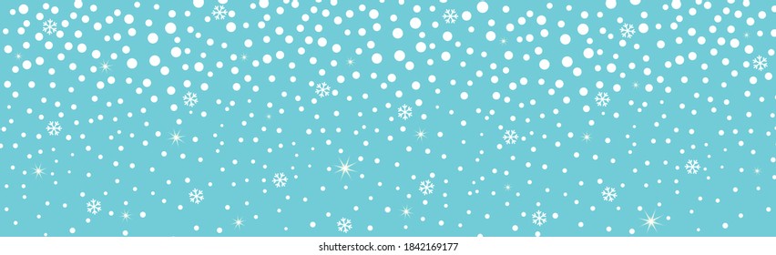 Delicate sky background with falling snowflakes - illustration