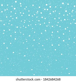 Delicate sky background with falling snowflakes - illustration