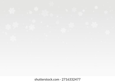 Delicate Snowfall Overlay on Transparent Background