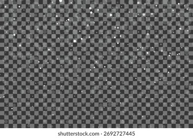 Delicate snowflakes falling against a transparent backdrop perfect for winter designs. EPS vector illustration