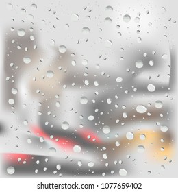 Delicate soft silk blurred by rain. Vector fantasy graphics