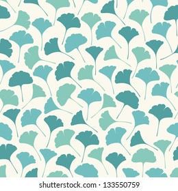 Delicate spring seamless texture with leaves. Endless decorative pattern. Template for design and decoration fabric, wrapping paper, covers, package