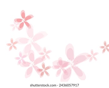 Delicate spring vector. Blossom elements flying.