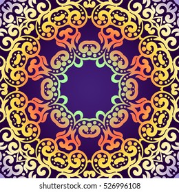 Delicate swirl pattern. Vector background. Vintage decorative elements. Soft colorful background. Islam, arabic, indian, ottoman motifs