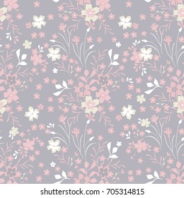 Delicate texture in small flowers. Floral seamless background for textile, wallpapers, wrapping, paper. 