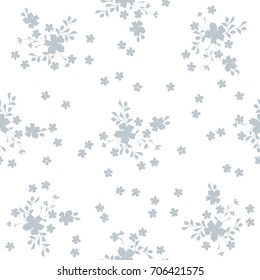 Delicate texture in small flowers. Floral seamless background for textile, wallpapers, wrapping, paper.