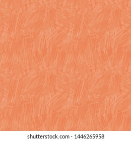 Delicate translucent painterly texture. Seamless vector pattern on vibrant orange background with tropical vibe. Perfect for packaging, wellness, beauty, yoga products, concept, texture, stationery