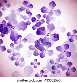 Delicate translucent petals on a blurred background for  romantic web and paper design- in vector