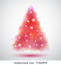 Delicate and transparent christmas tree