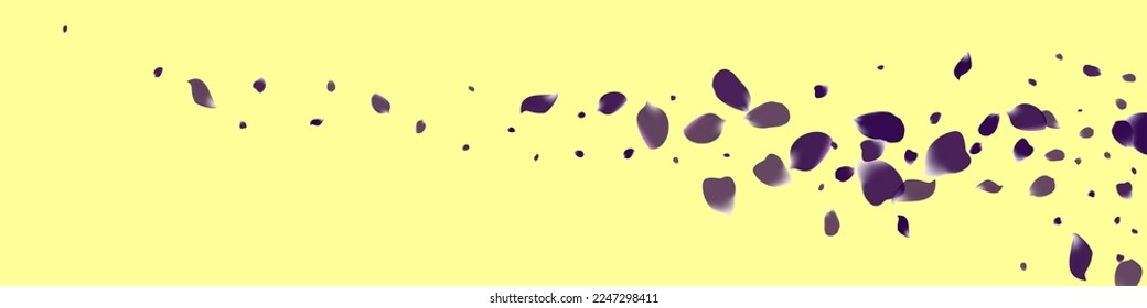 Delicado Vector De Belleza Tulipán Fondo Panorámico Amarillo. Ilustración de Magenta Geranium. Hermosa pancarta de Petal cayendo. Diseño de caída de la flor amarilla.