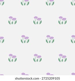 Delicado Valerian Blossom Padrão Sem Costura. Ilustração vetorial, Mola aérea fundo botânico