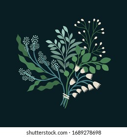 Delicate vector floral arrangement.