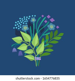 Delicate vector floral arrangement. Part of the collection