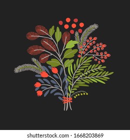 Delicate vector floral arrangement. Part of the collection