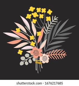 Delicate vector floral arrangement. Part of the collection
