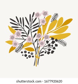 Delicate vector floral arrangement. Part of the collection