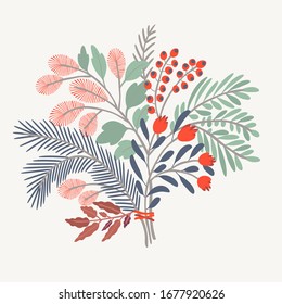 Delicate vector floral arrangement. Part of the collection