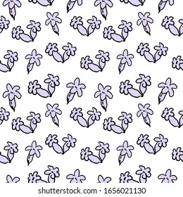 Delicate vector seamless Lavender pattern on white. Hand drawn vintage herbal sketch. Herbal lavender sketch isolated on white for wallpaper, textile, design packaging, wedding card, natural medicine