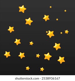 A delicate vector of small stars with varied sizes, ideal for night-themed designs, children’s illustrations, or adding a touch of sparkle to backgrounds and decorations.