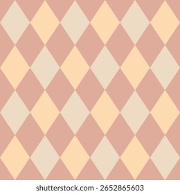 delicate vintage diamond repeat pattern in soft muted pastel tones - seamless geometric vector background for wallpaper and textile design
