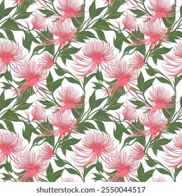 Delicate Vintage Floral Designs in Pattern Vector Repeat with Frame Details for Luxurious Backgrounds, Wallpaper, and Wrapping.