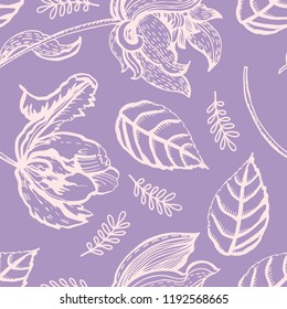 Delicate vintage pattern with flowers