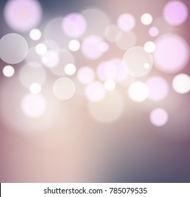 Delicate violet bokeh light background vector