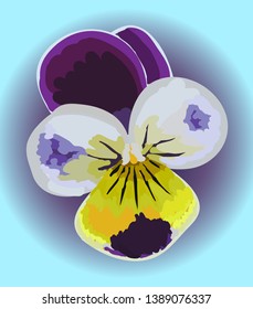 Delicate violet. Violet, yellow and white colors. For decoration fabric. For design and modeling