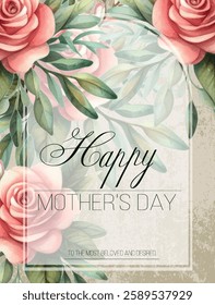 Delicate Watercolor Mother’s Day Card with Floral Elegance