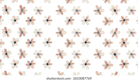 Delicado Projeto De Padrão Floral Aquarela Com Pétalas Sutis E Centros De Acoplamento Perfeitos Para Qualquer Fundo De Projeto Criativo