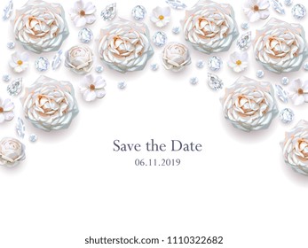 Delicate wedding invitation
